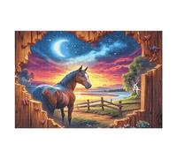 Girasol Flower Sea Caballo Puzzle 1000 Piezas Educativo 3D Mascota Juego De Rompecabezas para Familia Entretenimiento Creativo Construir Maquetas 1000 PCS