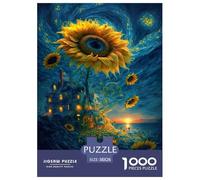 Girasol Gigante Puzzle Imposible,desafío para Adultos Interesante Entretenimiento Creativo 1000 Piezas Obra De Arte De Juego De para Adultos Y Niños Mayores De 12 Años 38x26cm/1000pcs