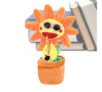 Girasol girasol juguete girasol brillante repite lo que dices, flores rellenas, cojines decorativos, 200 canciones musicales, regalo divertido para niños de 18 meses después