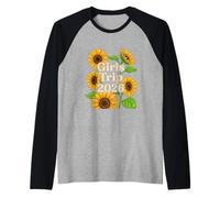 Girasol Girls Trip 2026 Familia Coincidencia Amigos Viaje por Carretera Camiseta Manga Raglan