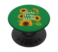Girasol Girls Trip 2026 Familia Coincidencia Amigos Viaje por Carretera PopSockets PopGrip Adhesivo