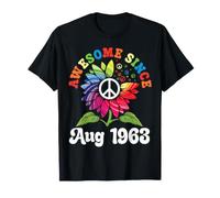Girasol Impresionante Desde Agosto de 1963 Cumpleaños 63 años Camiseta
