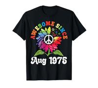 Girasol Impresionante Desde Agosto de 1975 Cumpleaños 51 años Camiseta