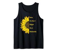 Girasol Jesús No es una Religión Es Una Relación Camiseta sin Mangas