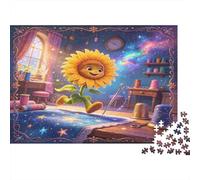 Girasol Mágico Habitación Fantasía Puzzle de 1000 Piezas Papel Puzzle para Adultos Relajante Decoración Hogar Regalo 38x26cm/1000pcs