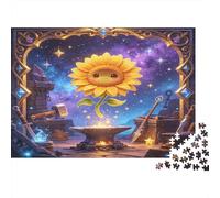 Girasol Mágico Puzzle de 1000 Piezas Papel para Adultos Escena Fantasía Cielo Estrellado Juego de Puzzle 1000 Piezas Relajación Hogar Regalo 52x38cm/1000pcs