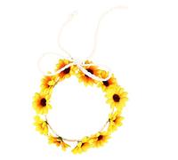 Girasol Margarita Flor Diadema para el pelo Nupcial Toque Festivales Banda para el pelo (Amarillo)