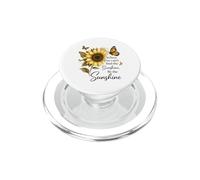 Girasol Mariposa Be The Sunshine Cita Diseño PopSockets PopGrip para MagSafe