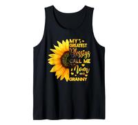 Girasol My Greatest Blessings Call Me Mom and Granny Funny Camiseta sin Mangas