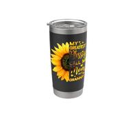 Girasol My Greatest Blessings Call Me Mom and Granny Funny Vaso térmico de acero inoxidable de doble pared