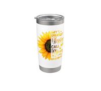 Girasol My Greatest Blessings Call Me Mom and Granny Funny Vaso térmico de acero inoxidable de doble pared