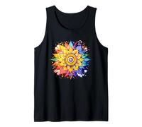 Girasol Otoño Amor Floral. Acuarela Camiseta sin Mangas