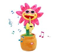 Girasol parlante: Flor de peluche que intensamente repite lo que dices | Juguete Musical para cantar y bailar, regalo divertido, almohada para recuerdos de fiesta, 200 canciones para niños de 1