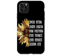 Girasol Patrón Leopardo Pensamiento Positivo Optimismo Carcasa para iPhone 11 Pro MAX