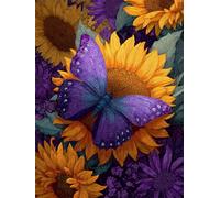 Girasol Pintar por Numeros Adultos animals Pintar por Numeros Niños, Paint by Numbers Adult, Painting by Numbers, DIY Painting on Canvas, Regalo Mujer, Decoracion Hogar, Without Frame, 80x100cm e-790