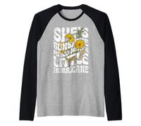 Girasol She's Sunshine Mixed with A Little Hurricane Funny Camiseta Manga Raglan