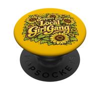 Girasol Vintage apoya a tu pandilla Local de Chicas PopSockets PopGrip Adhesivo