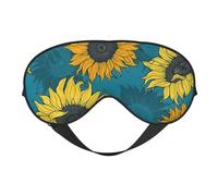 Girasoles amarillos sobre fondo azul, Cubreojos completos Antifaz bloqueador de luz Antifaz para dormir Antifaz suave con los ojos vendados Noche