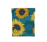 Girasoles Amarillos sobre Fondo Azul, Squeeze Top Wallet Bolsa de Almacenamiento para Mujer Monedero pequeño Bolsa de Cambio