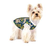 Girasoles de Bulldog francés,Camiseta de algodón sin Mangas para Mascotas, Chaleco Transpirable, Suave y elástico para Cachorros,S