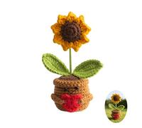 Girasoles de ganchillo, Divertido Crochet Flores de Bolsillo Hug Girasol Positivo Girasol Regalo de Girasol de Punto Flores de ganchillo Hecho a Mano Regalo de Gracias para Amigos Colegas Familia