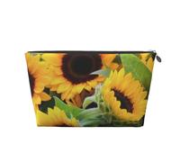 Girasoles Florales, Bolsa de artículos de tocador Bolsa de Maquillaje Bolsa de cosméticos Bolsa de artículos de tocador de Viaje portátil