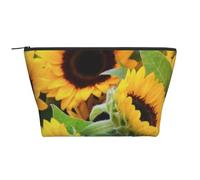 Girasoles Florales, Bolsa de artículos de tocador Bolsa de Maquillaje Bolsa de cosméticos Bolsa de artículos de tocador de Viaje portátil