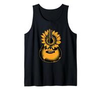 Girasoles Guitarra Acústica Guitarrista Música Banda Músico Camiseta sin Mangas
