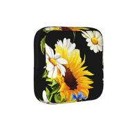 Girasoles Manzanilla Impreso,Bolsas para Guardar compresas sanitarias, Bolsas para la menstruación para Mujeres y Adolescentes.