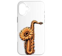 Girasoles Saxofón Saxofonista Músico Intérprete De Saxofón Carcasa para iPhone 16 Plus