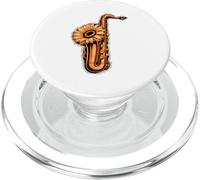 Girasoles Saxofón Saxofonista Músico Intérprete De Saxofón PopSockets PopGrip para MagSafe