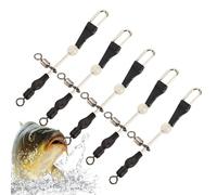 Giratorio de barril, tackle de barril | Fish atrapado anillos conjunto de 5 | Caña de Swivels Ring Afft Tackle Hook Lines Connector para hombres y adultos