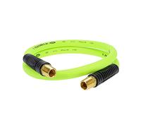 Giratorio de Flexzilla Whip manguera de aire, 1/2 "x 2 ft. (3/8 en. MNPT giratorio X 3/8 en. MNPT extremos), resistente, ligera, híbrida, ZillaGreen - hfz1202yw3s