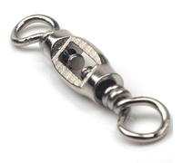 Giratorio de pesca de acero inoxidable, aparejo terminal giratorio resistente para pesca de caza grande, bagre, atún y tiburones Mako, conector de 8 formas con junta giratoria suave (3/0)