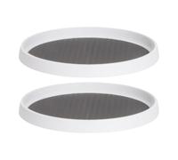 Giratorio: tocadiscos de cocina antideslizante, estante de especias, bandeja de almacenamiento de despensa, ideal para refrigerador, mesa de maquillaje, encimera, nización de gabinete, solución de