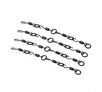 Giratorios giratorios negros mate para aparejos Ronnie, aparejos terminales de pesca de carpa de cambio rápido, aleación de cobre antirreflejos para camuflaje en lecho del lago, 100 unidades (50