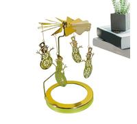 Giravela de Acero Inoxidable - Soporte de aromaterapia Giratorio Dorado | Linterna giratoria, candelabro Giratorio para de Navidad, Mesa, Ventana, Dormitorio, decoración de salón