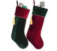 Gireshome - Juego de 2 unidades de cuerpo metálico plateado brillante, de piel sintética de lujo, decoración de Navidad, 25,4 x 45,7 cm