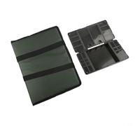Girftong Alfombrilla de desenganche de pesca, almohadilla de aterrizaje plegable de 3 capas con caja de señuelo, equipo de protección acolchado ligero para pescadores