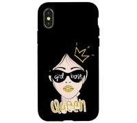 Girl Boss & Queen Always Cute & Beautiful Graphic Designs Carcasa para iPhone X/XS