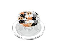 Girl Calico Tabby Kawaii Kitten Lover Crazy Cat Lady Pattern PopSockets PopGrip para MagSafe