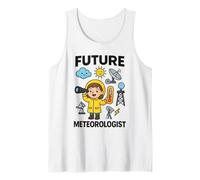Girl Cute Future Meteorologist Kids Junior Weather Scientist Camiseta sin Mangas