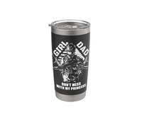 Girl Dad - Don't Mess With My Princess Veteran Father's Day Vaso térmico de acero inoxidable de doble pared