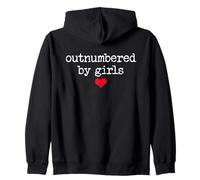 Girl Dad Outnumbered by Girls Dad of Girls Outnumbered Mens Sudadera con Capucha
