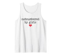 Girl Dad Outnumbered by Girls Funny Dad of Girls Outnumbered Camiseta sin Mangas