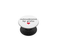 Girl Dad Outnumbered by Girls Funny Dad of Girls Outnumbered PopSockets PopGrip Adhesivo