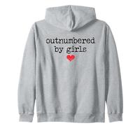 Girl Dad Outnumbered by Girls Funny Dad of Girls Outnumbered Sudadera con Capucha