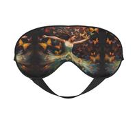 Girl Dance - Máscara de ojos unisex con diseño de mariposa, sin presión ocular, cubierta de sombra de ojos suave para viajes