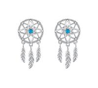Girl Dream Catcher for Women Feather Drop Earrings Brincos