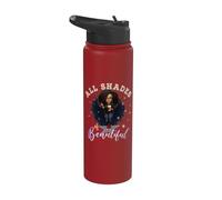 Girl Empowered Afro Black Queen African Women Stainless Steel Insulated Water Bottle